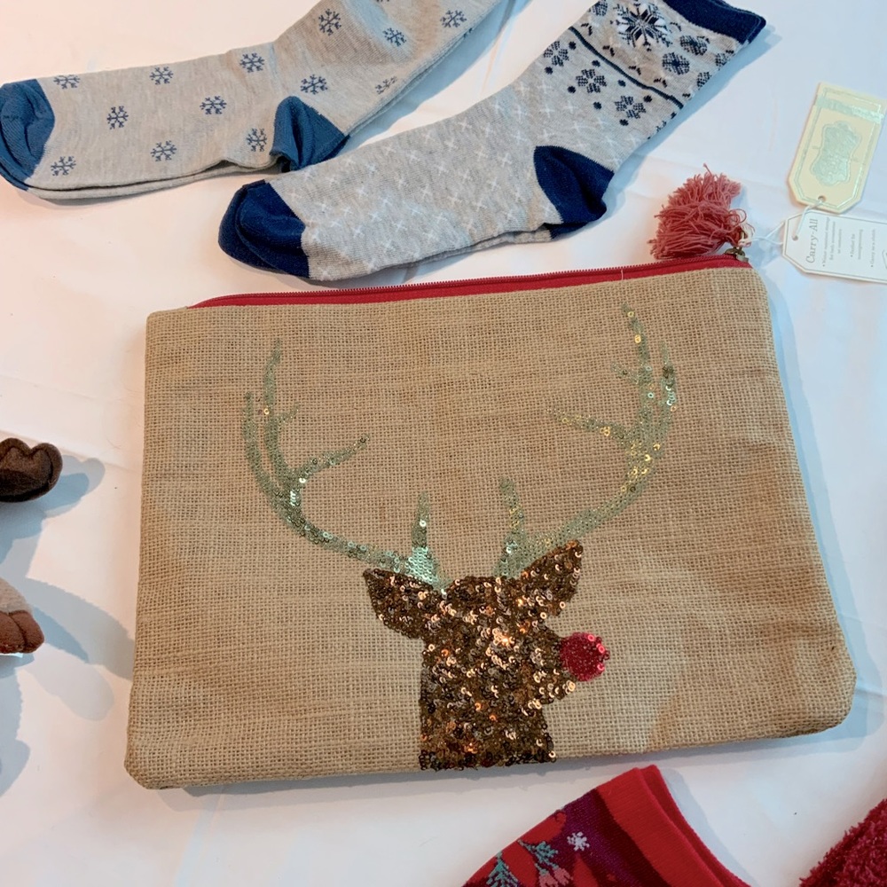 Mud Pie Christmas zip bag & bundle NWT - Picture 12 of 12